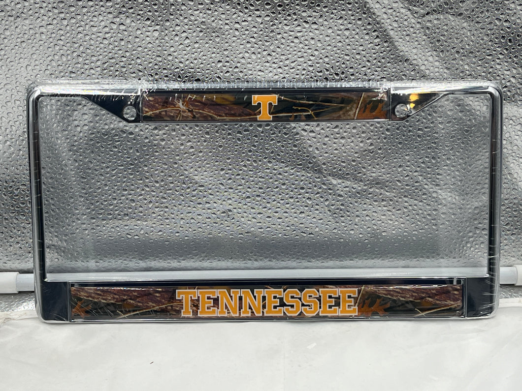 Tennessee Volunteers NCAA Camo Craftique Chrome License Plate Frame - Casey's Sports Store