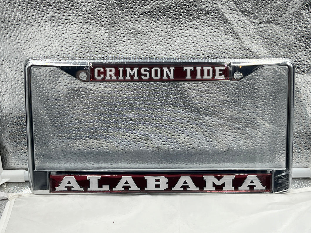 Alabama Crimson Tide NCAA Craftique Chrome License Plate Frame - Casey's Sports Store