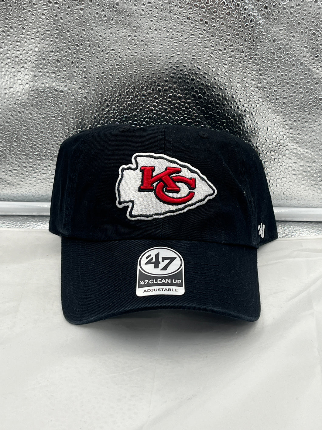 Kansas City Chiefs NFL '47 Brand Black Clean Up Adjustable Hat - Casey's Sports Store