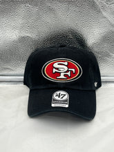 Load image into Gallery viewer, San Francisco 49ers NFL &#39;47 Brand Black Clean Up Adjustable Hat - Casey&#39;s Sports Store
