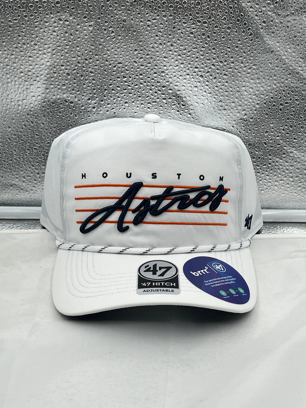 Houston Astros MLB '47 Brand White Script Hitch Rope Adjustable Snapback Hat - Casey's Sports Store