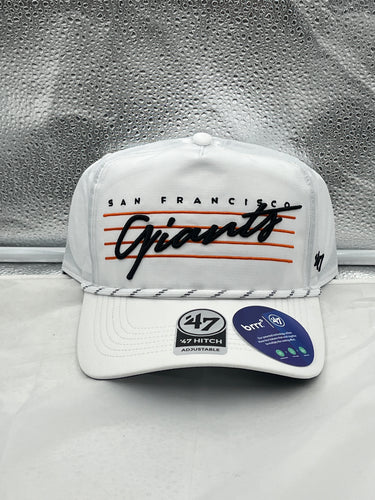 San Francisco Giants MLB '47 White Script Hitch Rope Adjustable Snapback Hat - Casey's Sports Store