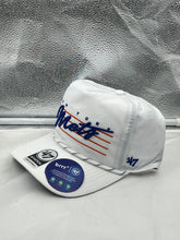 Load image into Gallery viewer, New York Mets MLB &#39;47 Brand White Script Hitch Rope Adjustable Snapback Hat - Casey&#39;s Sports Store
