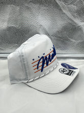 Load image into Gallery viewer, New York Mets MLB &#39;47 Brand White Script Hitch Rope Adjustable Snapback Hat - Casey&#39;s Sports Store
