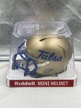 Load image into Gallery viewer, Tulsa Golden Hurricane NCAA Riddell Speed Gold Mini Helmet - Casey&#39;s Sports Store
