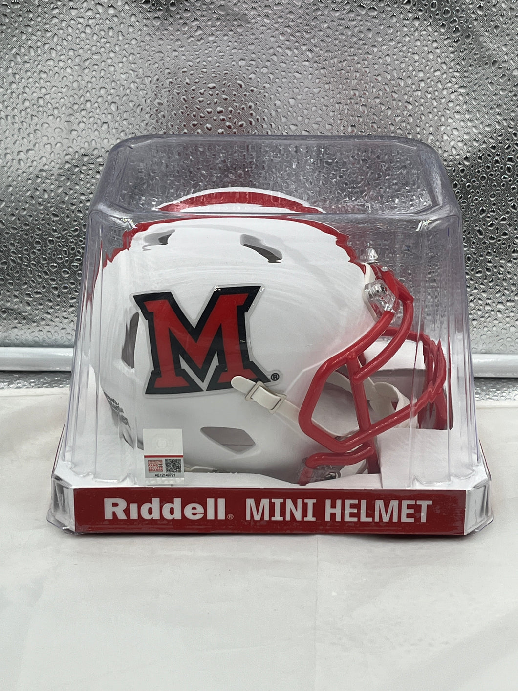 Miami of Ohio Redhawks NCAA Riddell Speed White Mini Helmet - Casey's Sports Store