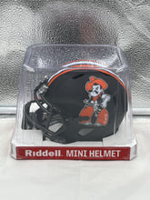 Load image into Gallery viewer, Oklahoma State Cowboys Pistol Pete NCAA Riddell Speed Black Mini Helmet - Casey&#39;s Sports Store
