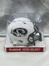 Load image into Gallery viewer, Missouri Tigers NCAA Riddell Speed White Alternate Mini Helmet - Casey&#39;s Sports Store
