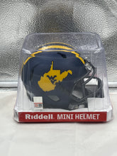 Load image into Gallery viewer, West Virginia Mountaineers NCAA Country Roads Riddell Speed Blue Mini Helmet - Casey&#39;s Sports Store
