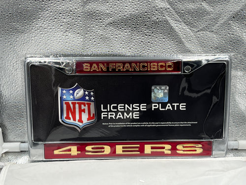 San Francisco 49ers NFL Laser Cut License Plate Frame RICO - Casey's Sports Store