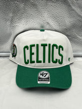 Load image into Gallery viewer, Boston Celtics NBA &#39;47 Brand Script White Two Tone Hitch Snapback Adjustable Hat - Casey&#39;s Sports Store
