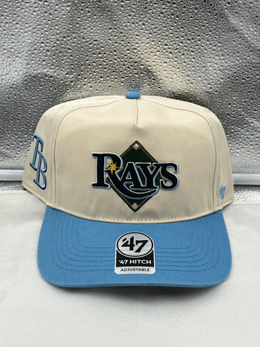 Tampa Bay Rays MLB '47 Brand Natural Two Tone Hitch Snapback Adjustable Hat - Casey's Sports Store