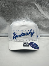 Load image into Gallery viewer, Kentucky Wildcats NCAA &#39;47 Brand White Script Hitch Adjustable Snapback Hat - Casey&#39;s Sports Store
