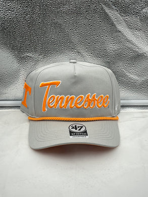 Tennessee Volunteers NCAA '47 Brand Gray Rope Script Hitch Adjustable Hat - Casey's Sports Store