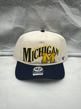 Load image into Gallery viewer, Michigan Wolverines NCAA &#39;47 Brand Natural Wave Two Tone Hitch Adjustable Hat - Casey&#39;s Sports Store
