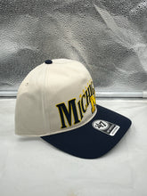 Load image into Gallery viewer, Michigan Wolverines NCAA &#39;47 Brand Natural Wave Two Tone Hitch Adjustable Hat - Casey&#39;s Sports Store
