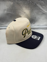 Load image into Gallery viewer, Indiana Pacers NBA '47 Brand Natural Two Tone Hitch Adjustable Snapback Hat — Indiana Pacers hat adjustable snapback detail
