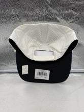 Load image into Gallery viewer, A side view of the New York Rangers NHL '47 Brand Off White Rope Hitch Adjustable Snapback Hat displaying the classic design and rope hitch detailing that makes this New York Rangers hat stand out.
