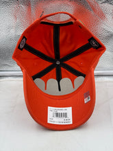 Load image into Gallery viewer, Close-up view of the Virginia Tech Hokies NCAA '47 Brand Orange Clean Up Adjustable Strapback Hat, emphasizing the durable construction and adjustable fit for everyday wear.
