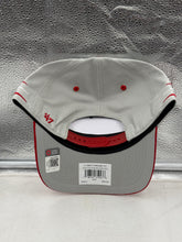 Load image into Gallery viewer, Lifestyle shot of an individual wearing the Ohio State Buckeyes NCAA '47 Brand Gray TT Diamond Hitch Snapback Adjustable Hat at a game day event.
