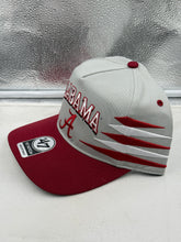 Load image into Gallery viewer, Side view of the Alabama Crimson Tide hat highlighting its adjustable snapback feature and gray colorway.

