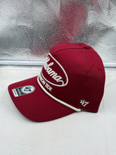 Load image into Gallery viewer, Stylish view of the Alabama Crimson Tide hat featuring the adjustable snapback closure and vibrant red design, representing team spirit.
