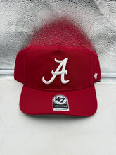 Load image into Gallery viewer, Alabama Crimson Tide NCAA '47 Brand Red Hitch Snapback Adjustable Hat showcasing the bold red color and adjustable snapback closure for a customized fit.
