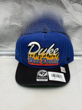 Load image into Gallery viewer, Duke Blue Devils hat - NCAA '47 Brand Charlton Blue TT Hitch Snapback Adjustable Hat featuring classic college style and team colors.
