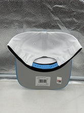 Load image into Gallery viewer, Side view of the North Carolina Tar Heels NCAA '47 Brand White TT Hitch Snapback Adjustable Hat highlighting its structured shape and durable construction.
