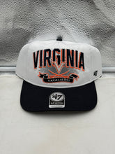 Load image into Gallery viewer, Virginia Cavaliers NCAA '47 Brand White TT Hitch Snapback Adjustable Hat showcasing the team logo and structured design for a modern look.
