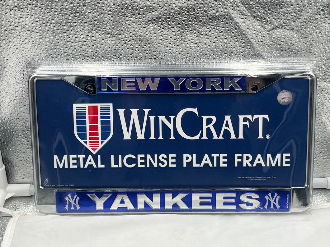 New York Yankees MLB Blue Laser Cut License Plate Frame Wincraft - Casey's Sports Store