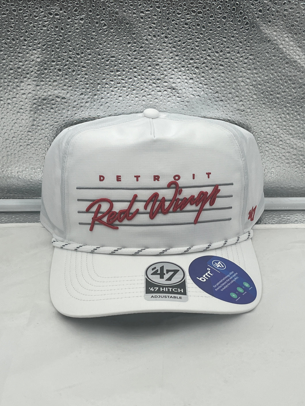 Detroit Red Wings NHL '47 Brand White Script Hitch Rope Adjustable Snapback Hat - Casey's Sports Store