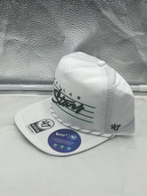 Load image into Gallery viewer, Dallas Stars NHL &#39;47 White Script Hitch Rope Adjustable Snapback Hat - Casey&#39;s Sports Store
