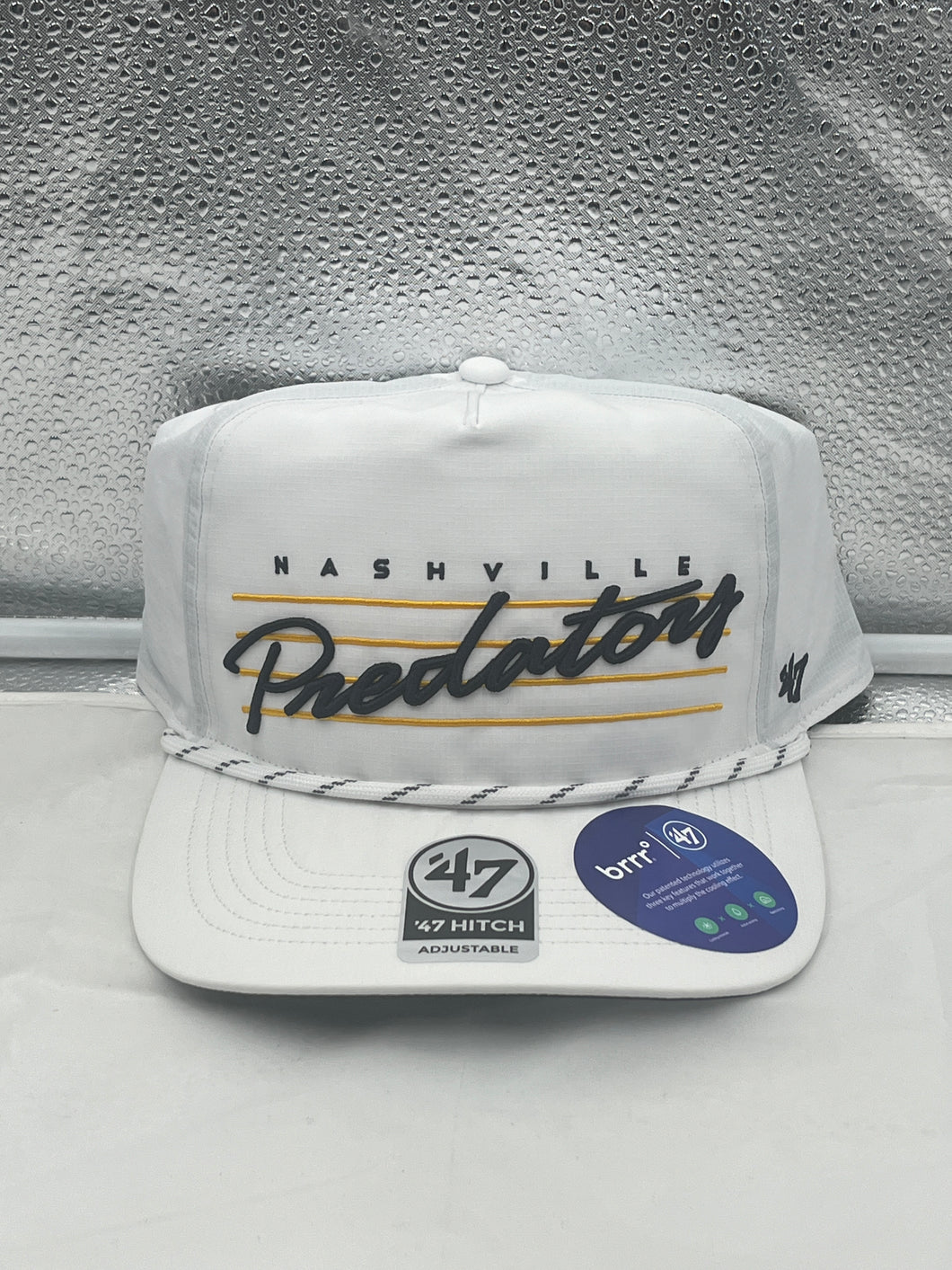 Nashville Predators NHL '47 White Script Hitch Rope Adjustable Snapback Hat - Casey's Sports Store
