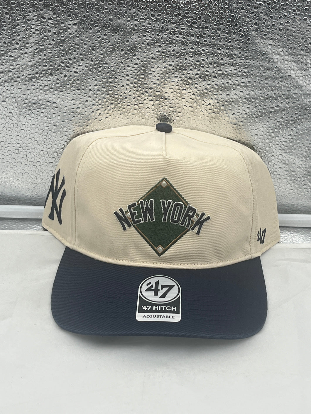 New York Yankees MLB '47 Brand Natural Two Tone Hitch Adjustable Snapback Hat - Casey's Sports Store