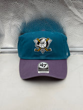 Load image into Gallery viewer, Anaheim Ducks NHL '47 Brand Teal Two Tone Clean Up Adjustable Hat
