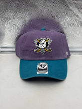 Load image into Gallery viewer, Anaheim Ducks NHL '47 Brand Purple Two Tone Clean Up Adjustable Hat
