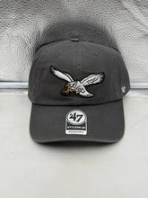 Load image into Gallery viewer, Philadelphia Eagles NFL '47 Throwback Gray Clean Up Adjustable Strapback Hat
