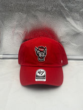 Load image into Gallery viewer, NC State Wolfpack NCAA &#39;47 Brand Red Clean Up Adjustable Strapback Hat - Casey&#39;s Sports Store
