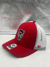 Load image into Gallery viewer, NC State Wolfpack NCAA &#39;47 Brand Red Trucker Mesh Adjustable Snapback Hat - Casey&#39;s Sports Store
