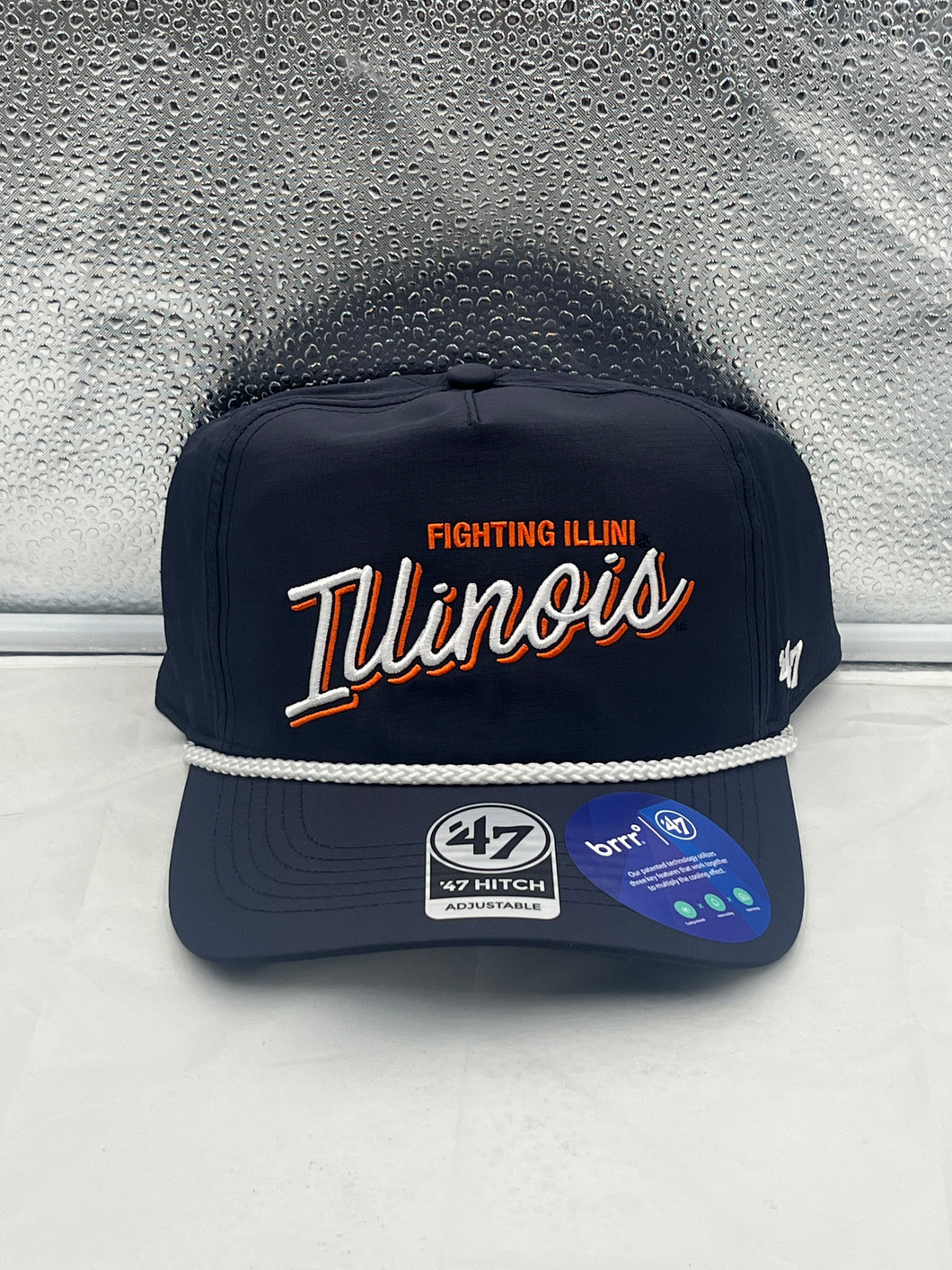Illinois Fighting Illini NCAA '47 Script Navy Hitch Adjustable Snapback Hat - Casey's Sports Store