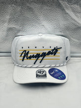 Load image into Gallery viewer, Denver Nuggets NBA &#39;47 Brand White Script Hitch Rope Adjustable Snapback Hat - Casey&#39;s Sports Store
