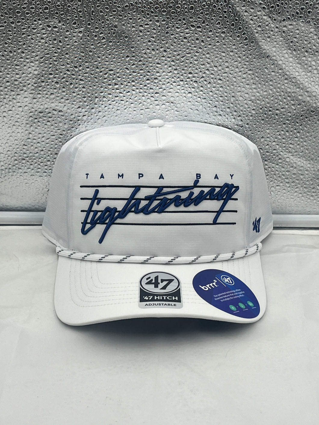 Tampa Bay Lightning NHL '47 White Script Hitch Rope Adjustable Snapback Hat - Casey's Sports Store