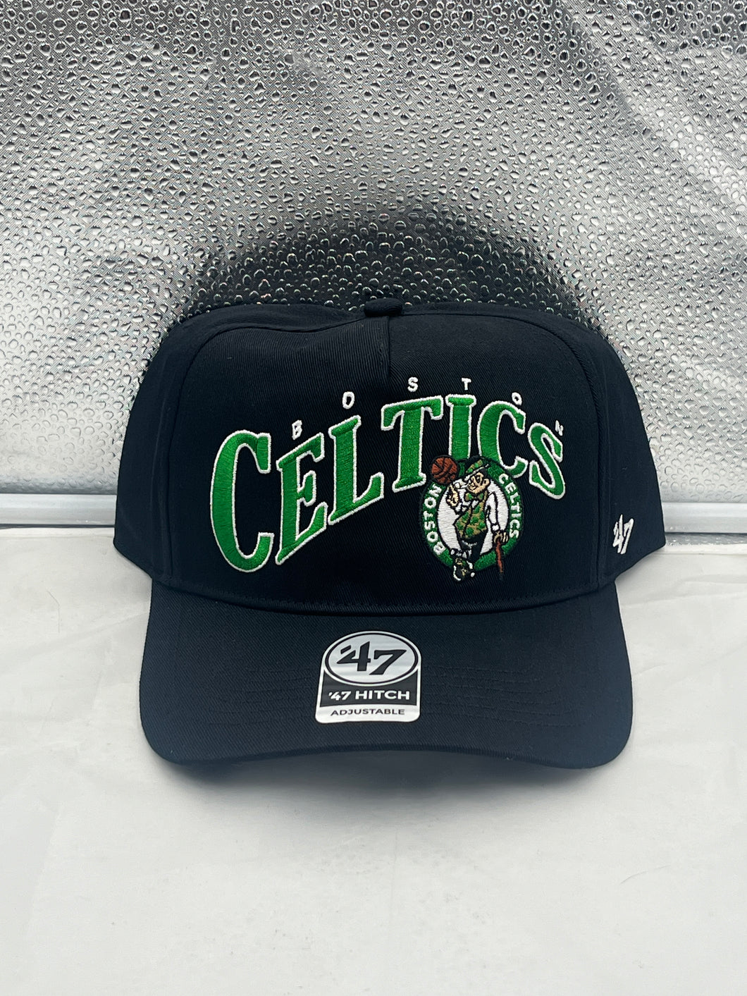 Boston Celtics NBA '47 Brand Black Wave Hitch Snapback Adjustable Hat - Casey's Sports Store