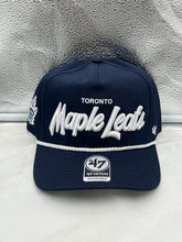 Load image into Gallery viewer, Toronto Maple Leafs NHL &#39;47 Navy Script Hitch Rope Adjustable Snapback Hat - Casey&#39;s Sports Store
