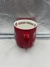 Load image into Gallery viewer, Detailed view of the Indiana Hoosiers Mug, a durable 15oz coffee cup featuring the Indiana Hoosiers NCAA logo, ideal for displaying team spirit while enjoying beverages.
