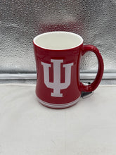 Load image into Gallery viewer, Indiana Hoosiers NCAA Logo Brands 14oz Mug featuring vibrant team logo and sturdy ceramic construction, perfect for fans' beverages.
