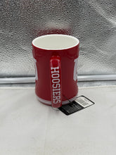 Load image into Gallery viewer, Close-up view of the Indiana Hoosiers Mug showcasing its generous 14oz capacity and comfortable handle, ideal for game days and daily use.
