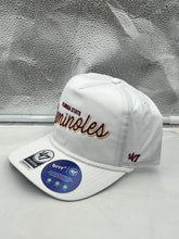 Load image into Gallery viewer, Florida State Seminoles FSU NCAA &#39;47 White Script Hitch Adjustable Snapback Hat - Casey&#39;s Sports Store
