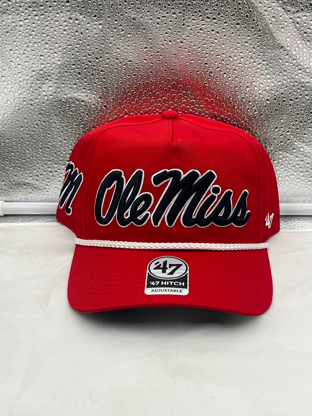 Ole Miss Rebels NCAA '47 Brand Red Script Hitch Rope Adjustable Snapback Hat - Casey's Sports Store
